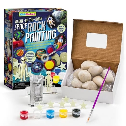 Glow in the Dark Space Rock Painting