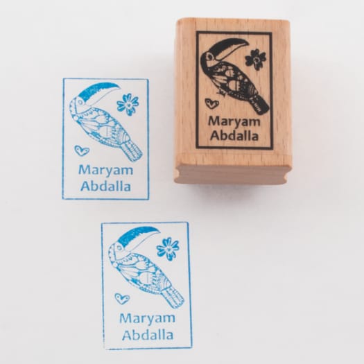 Named Rubber Stamp - Toucans