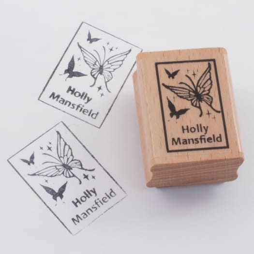 Named Rubber Stamp - Butterfly
