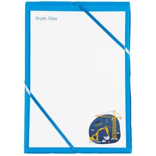 Named Notepaper - Construction Site