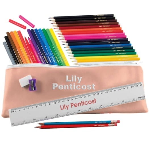 Jumbo Felt-Pen & Pencil Case Set - Dusky Pink