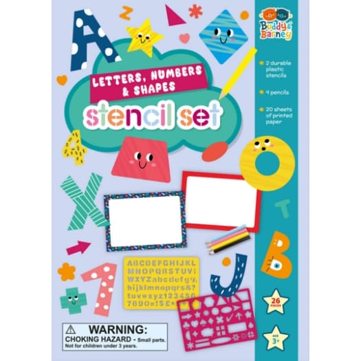 Stencils & Pencils Wallet - Letters, Shapes & Numbers