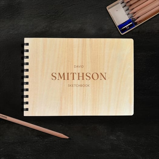 Personalised A5 Plywood Sketchbook