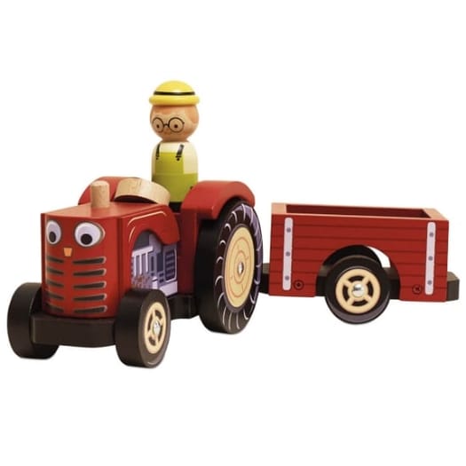 Farmyard Red Tractor & Trailer