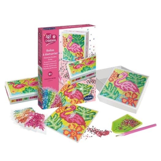 Diamond Art Box - Pink Flamingos