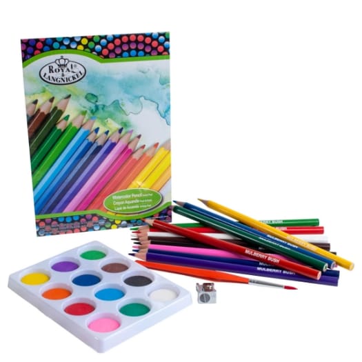 Personalised Watercolour Art & Pencil Set