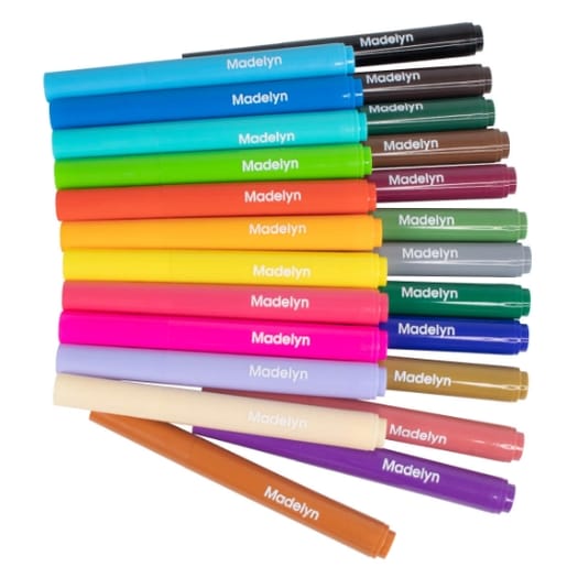 Named Faber-Castell Felt Tip Pens - Set of 24
