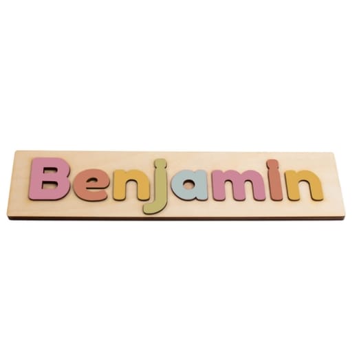 Wooden Name Puzzle 8-12 - Sorbet Colours