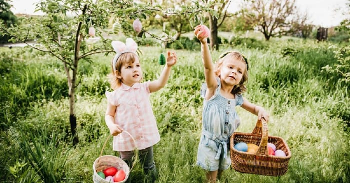 Children Wearing Bunny Ears