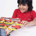 child playing Foosball