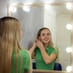 Girl using Hollywood Vanity Lights