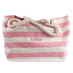 Personalised Striped Beach Bag Pink