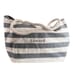 Personalised Striped Beach Bag Grey
