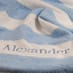 Personalised Striped Cotton Towel - Light Blue