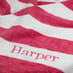 Personalised Striped Cotton Towel - Pink