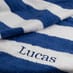Personalised Striped Cotton Towel - Royal Blue