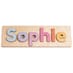 Wooden Name Puzzle 1-7 - Pastel Colours image 1