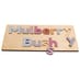 Wooden Name Puzzle - 2 Lines - Pastel Colours image 1
