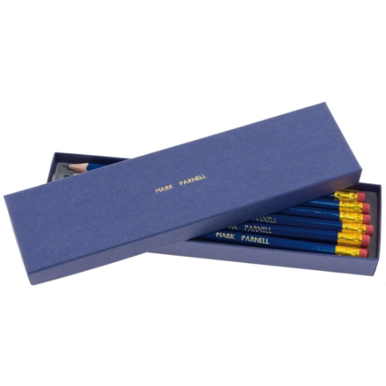 Box of Named Pencils - Navy