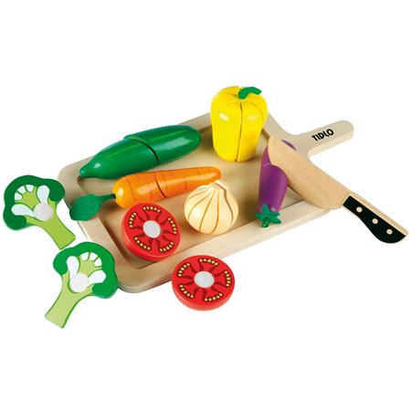 Picture of Wooden Cutting Vegetables & Tray