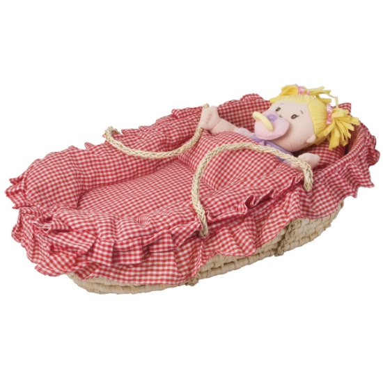 Dolls Carry Cot Moses Basket and Bedding