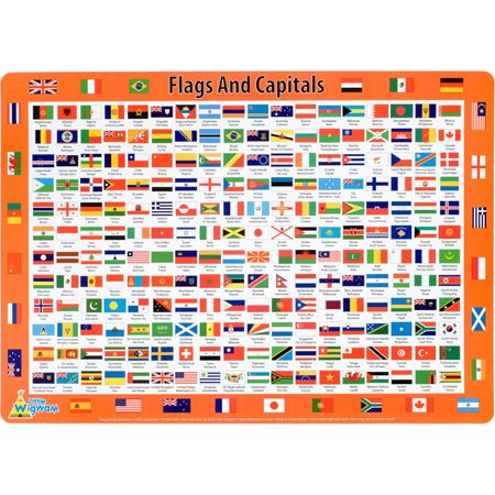 Picture of Flags & Capitals Placemat