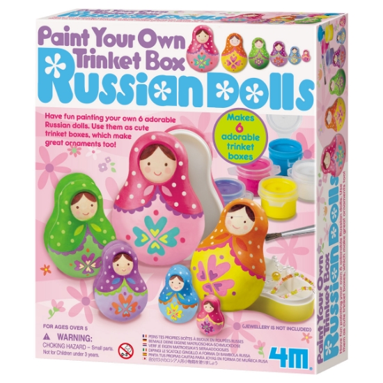 Paint Own Russian Doll Trinket Boxes