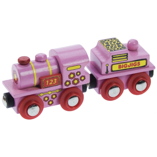 Pink Engine | Bigjigs Rail (BJT412) | Wooden Trains