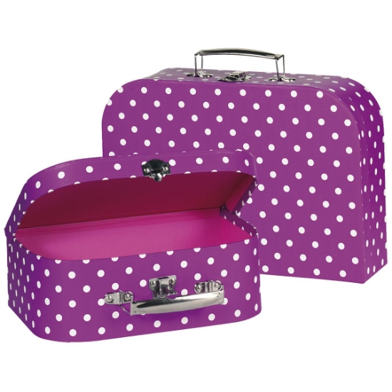 Suitcase Duo - Purple Spotty