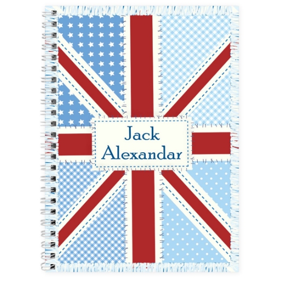 Patchwork Union Jack Notebook - Personalised | Notebooks