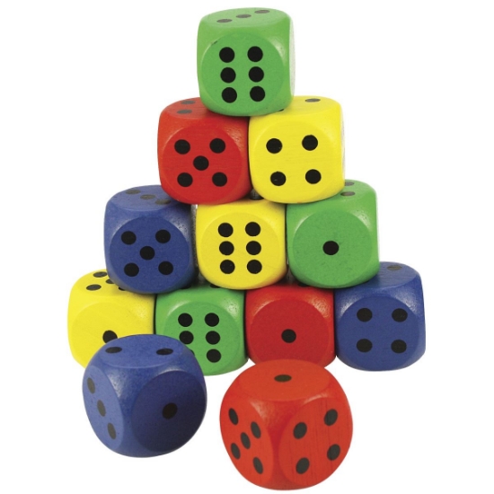 Giant Coloured Dice (set of 4)