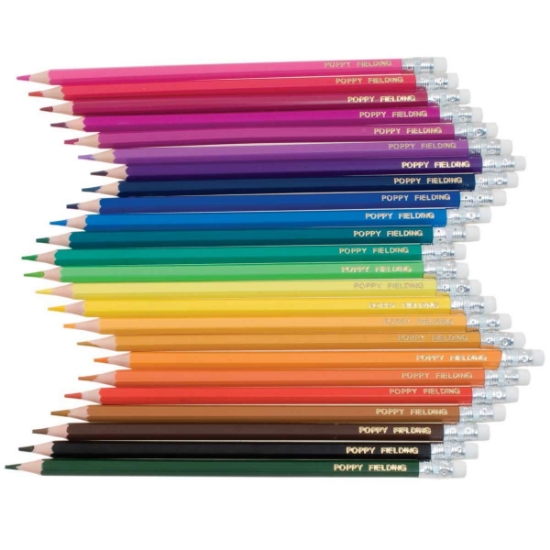 24 Named Erasable Colouring Pencils