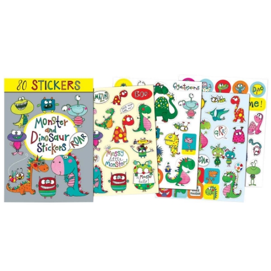 80 Monster & Dinosaurs Stickers Book