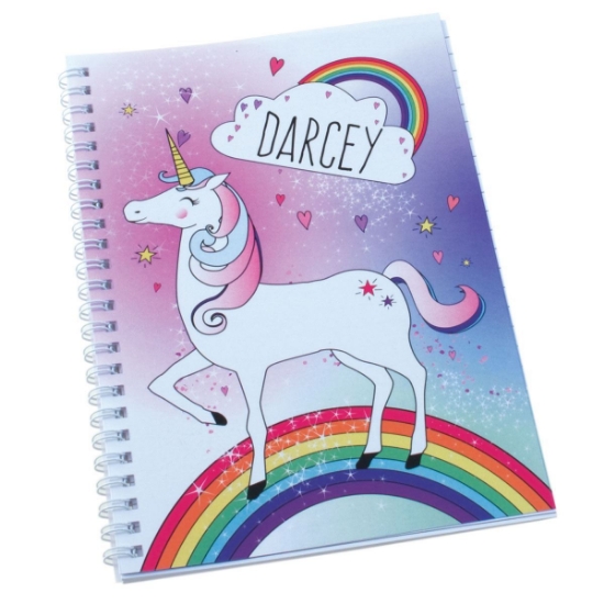 Personalised Unicorn A5 Notebook