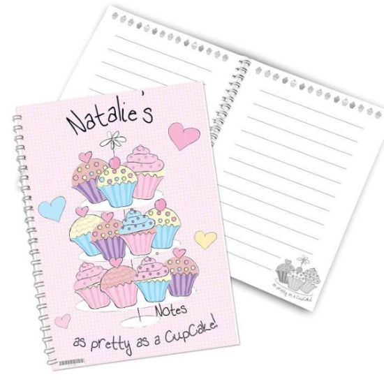 Personalised Cupcake A5 Notebook