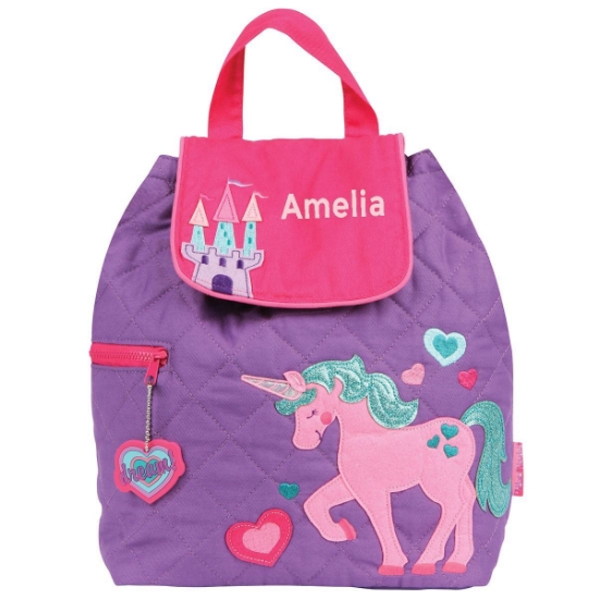 Personalised Unicorn Quilted Backpack