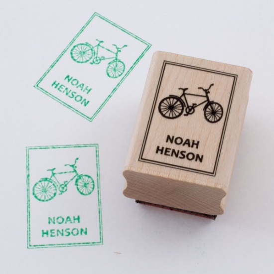 Named Rubber Stamp - Bike