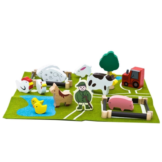 Gift in a Tin  - Wooden Farm Set