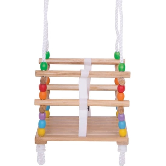 Wooden Toddler Cradle Swing