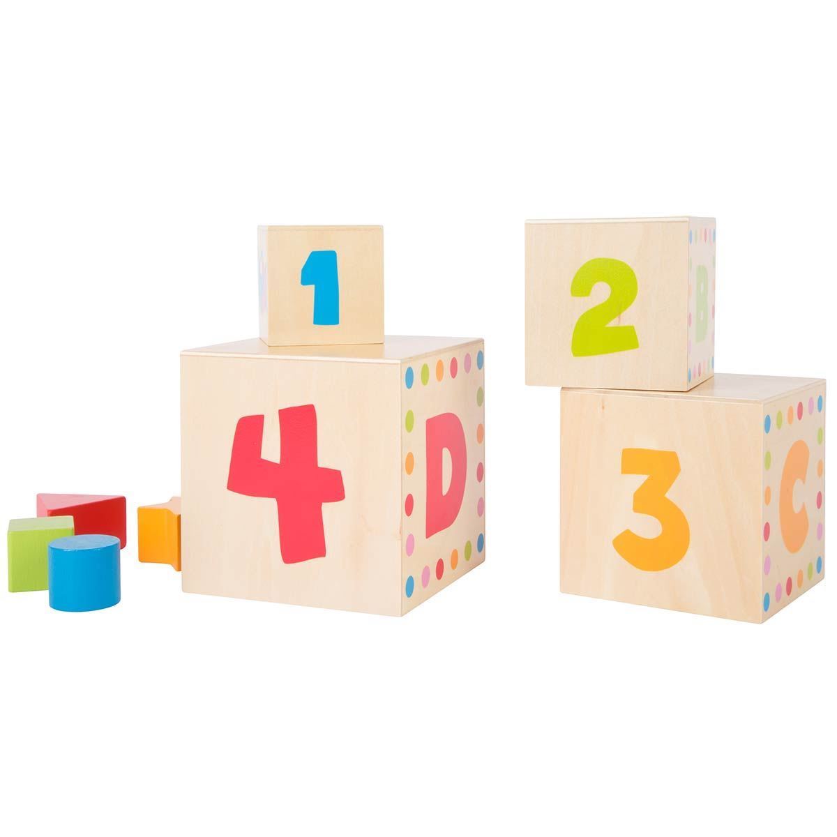 Wooden ABC Stacking Cubes | Traditional Toys for Baby