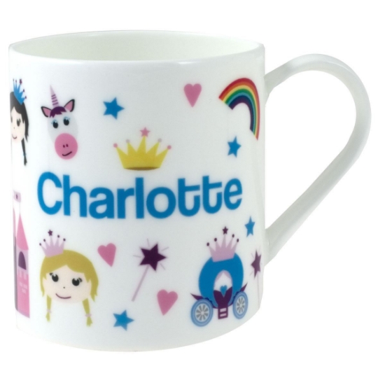 Personalised China Mug - Princess & Castle | Cups for Kids | Mulberry Bush
