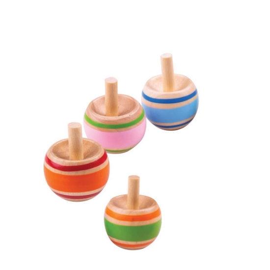 Pair of Wooden Spinning Tops