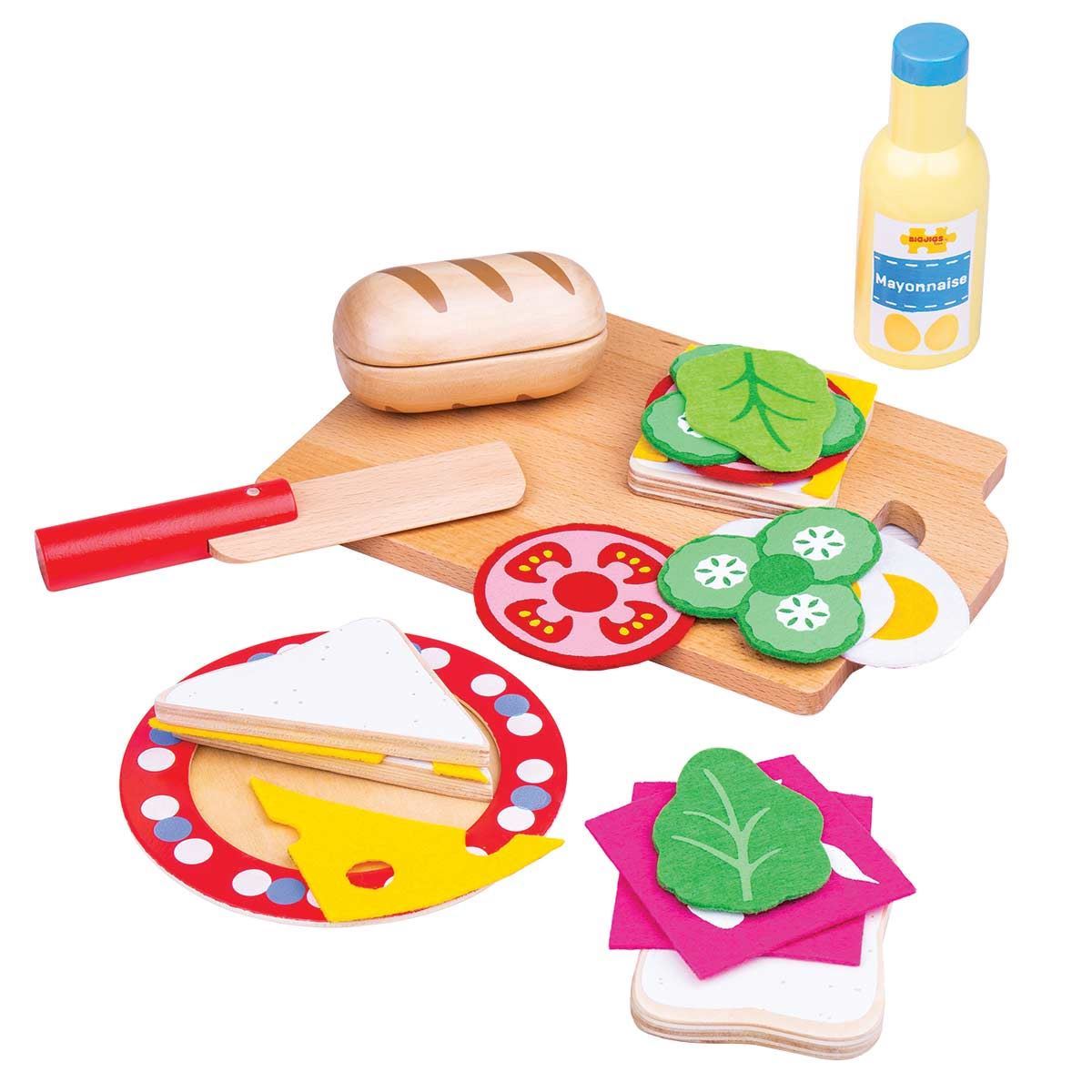 Sandwich Making Set | Bigjigs (BJ436) | Wooden Play Food