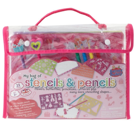 Pink Stencils & Pencils