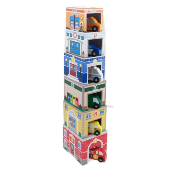 Nesting & Sorting Garages - Stacking Toys