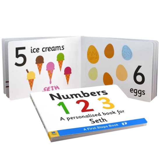 First Steps Numbers Personalised Board Book | Personalised Books