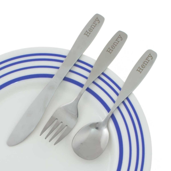 Personalised 3 Piece Cutlery Set