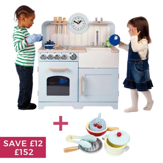 Country Play Kitchen & Pans Bundle