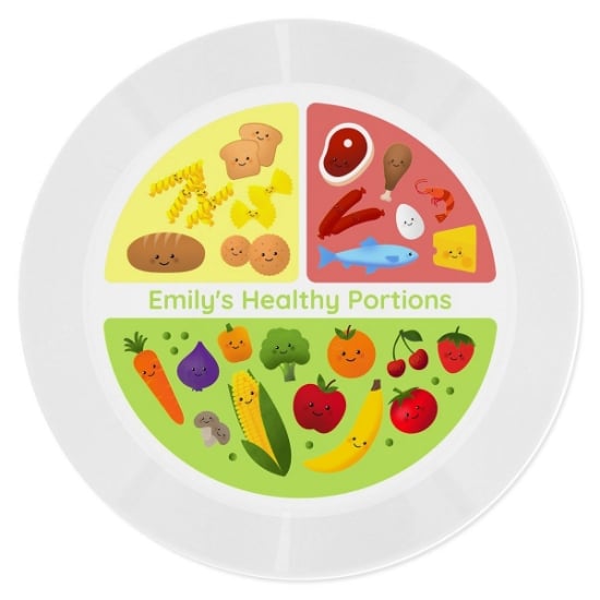 Personalised Healthy Eating Plastic Plate