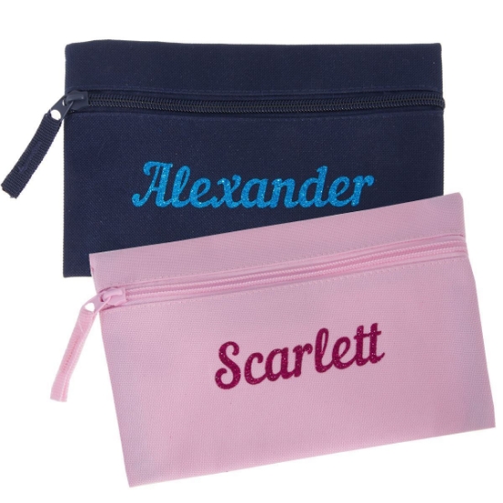 Personalised Pencil case with Glitter Name